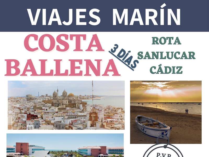 Ofertas Viaje - 🌅Findes por Cdiz 🦐 - Costa  Ballena  📆 Del 13 al 15 de Junio y Del 20 al 22