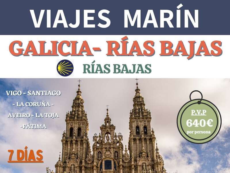 Ofertas Viaje - 🦀GALICA ⛪ - CIRCUITO 🌟 📆  Del 24 al 31 de Agosto - 7 das -