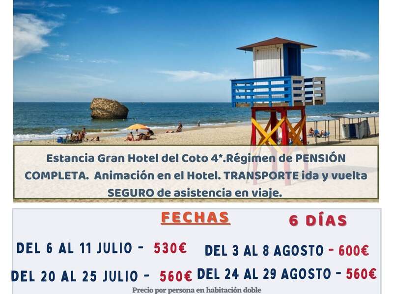 Ofertas Viaje - 🐚 MATALASCAAS ⛱️ Del 24 al 29 de agosto  y del 3 al 8 de agosto